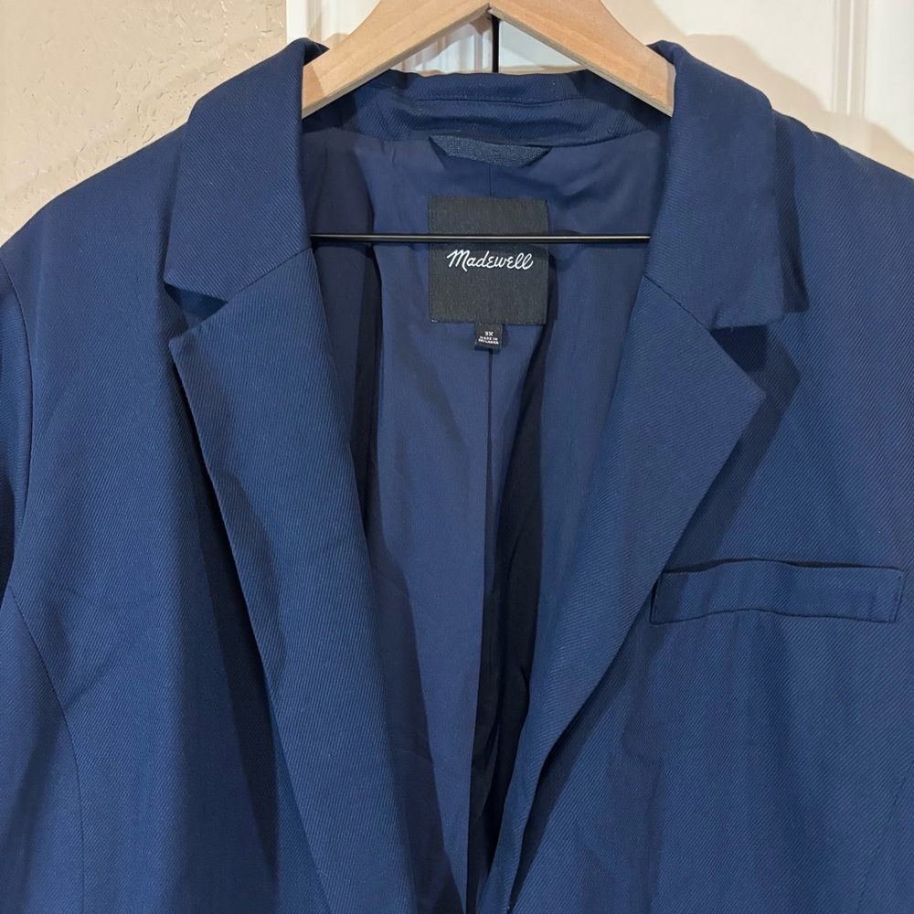NWOT Madewell The Plus Larsen Blazer Jacket in Drapeweave
Navy 3X - Picture 5 of 10